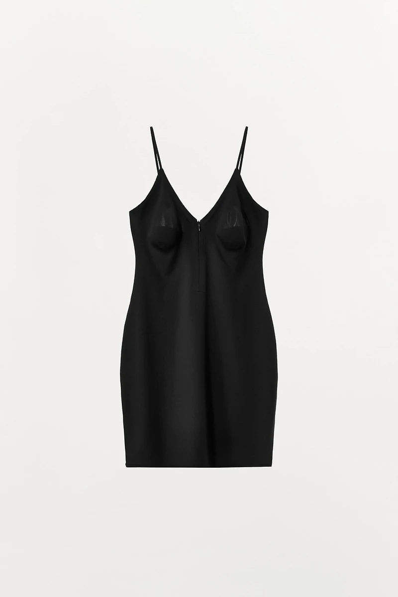 SHORT DRESS WITH POLYAMIDE ZIPPER