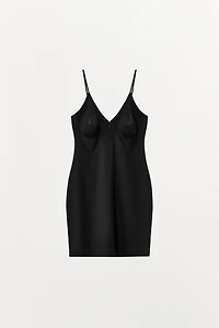 SHORT DRESS WITH POLYAMIDE ZIPPER