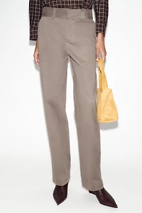 MID-RISE STRAIGHT LEG PANTS