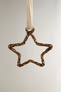 GOLDEN STAR STRUCTURE CHRISTMAS TREE ORNAMENT