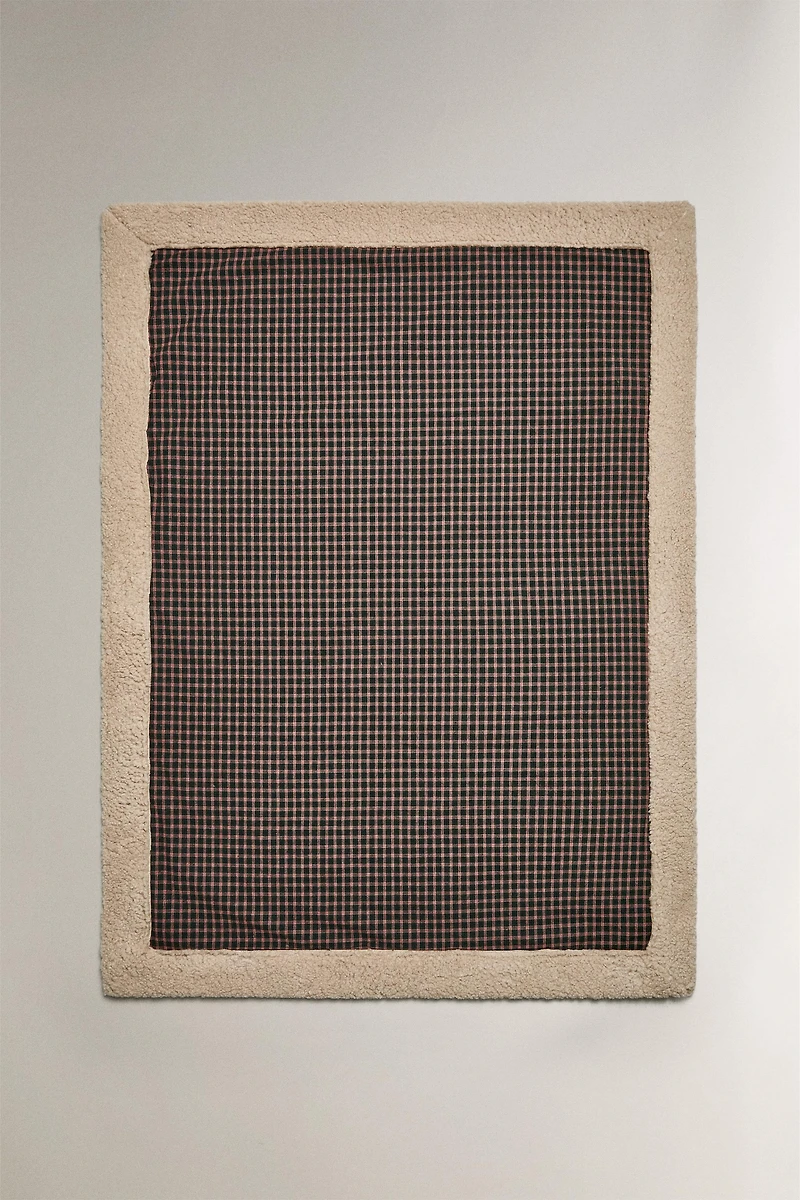 PLAID CARREAUX ANIMAUX DE COMPAGNIE NOËL