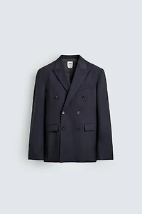 VESTE DE COSTUME À RAYURES 100 % LAINE