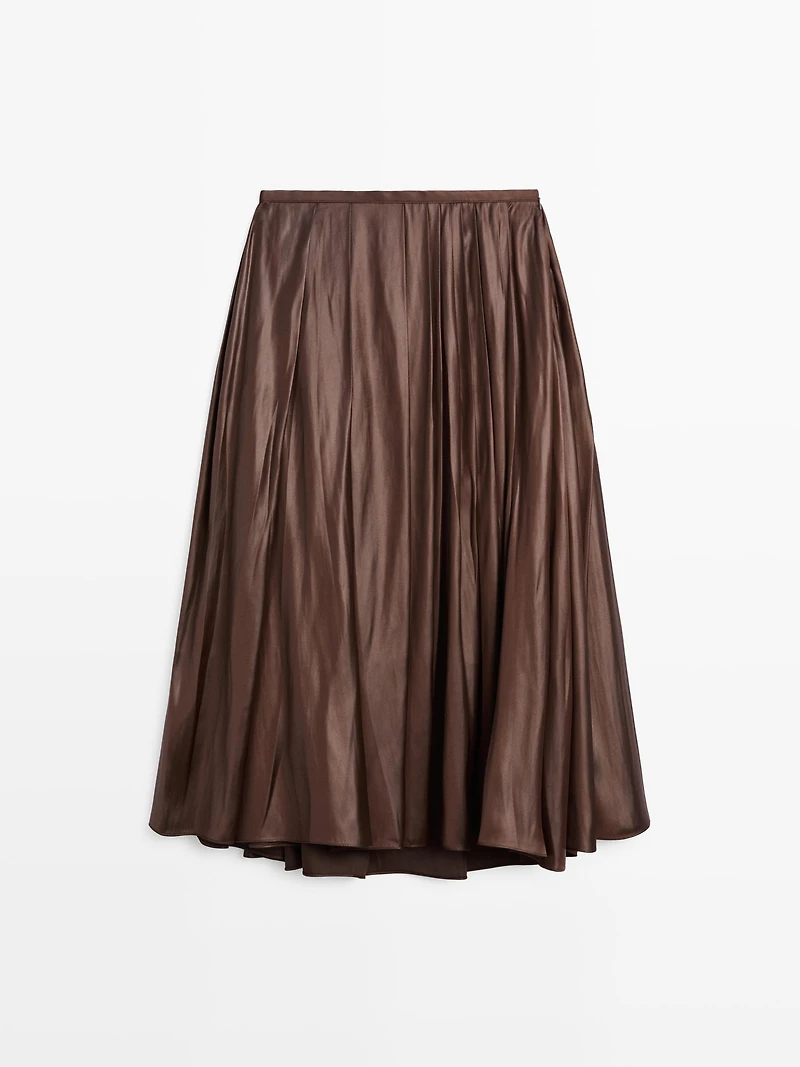 Jupe midi plissée