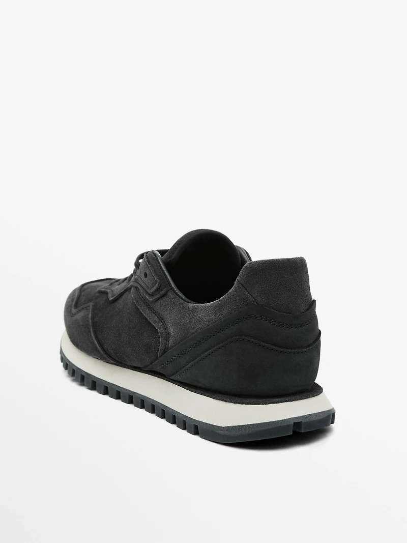 Tennis croûte de cuir bleues