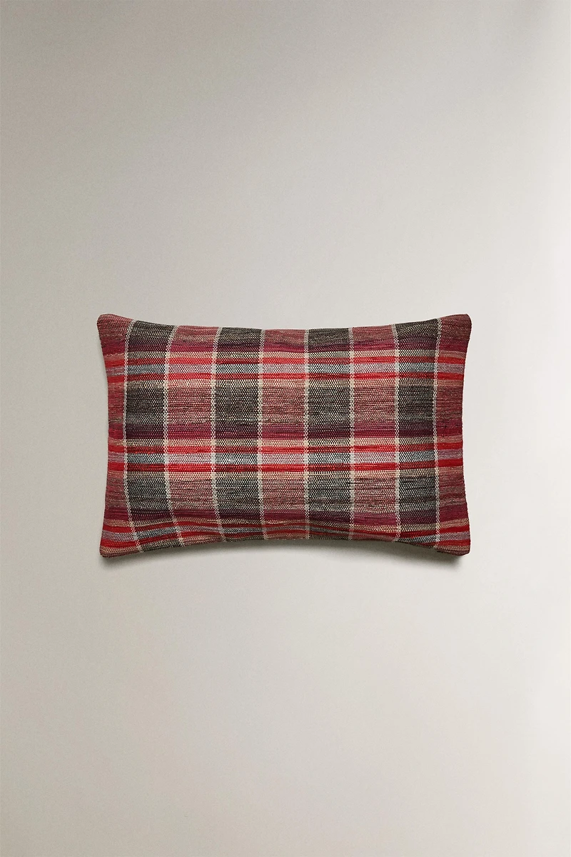 CHECK THROW PILLOW COVER