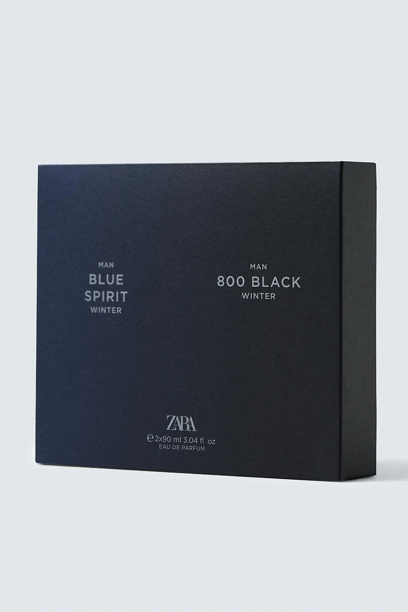 MAN 800 BLACK WINTER EDP + MAN BLUE SPIRIT WINTER EDP 2X90ML (3.04 FL.OZ)