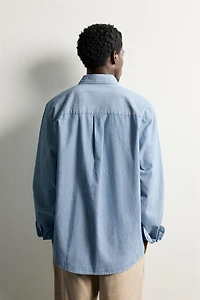REGULAR FIT CHAMBRAY POCKET SHIRT