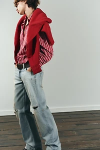 TRF MID-RISE CROPPED STRAIGHT LEG JEANS