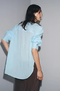 ZW COLLECTION WRINKLED BUTTON SHIRT