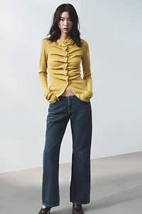 DRAPED KNIT JACKET
