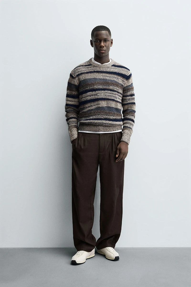 JACQUARD STRIPED SWEATER
