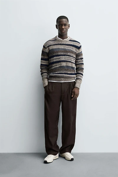 JACQUARD STRIPED SWEATER