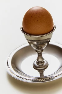 STEEL EGG CUP WITH PLATE