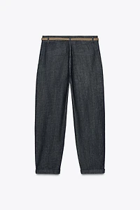 Z1975 BRAIDED BELT CHINO DENIM PANTS
