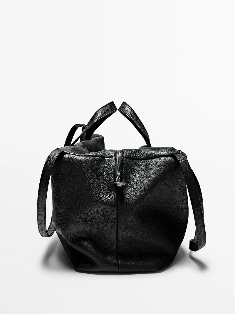 Sac duffle en cuir nappa