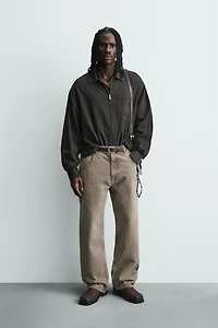 CHEMISE À CARREAUX EN COTON ET LIN