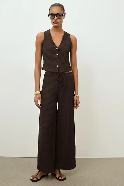 TOP GILET BOUTONS TEXTURÉ
