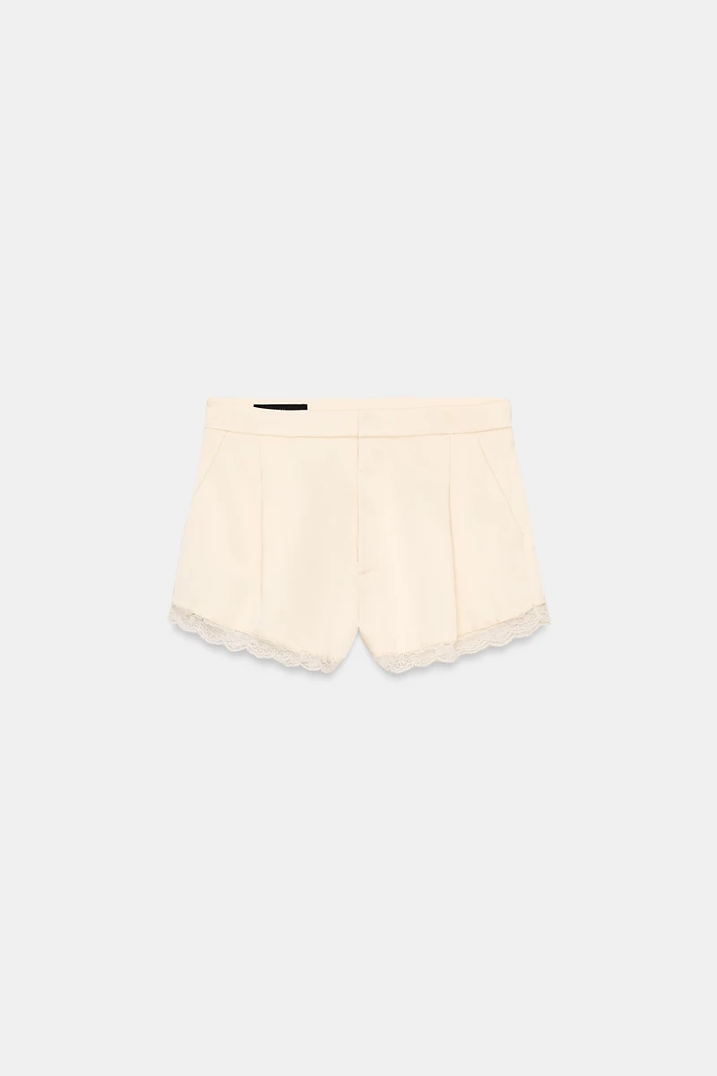 SATIN LACE SHORTS