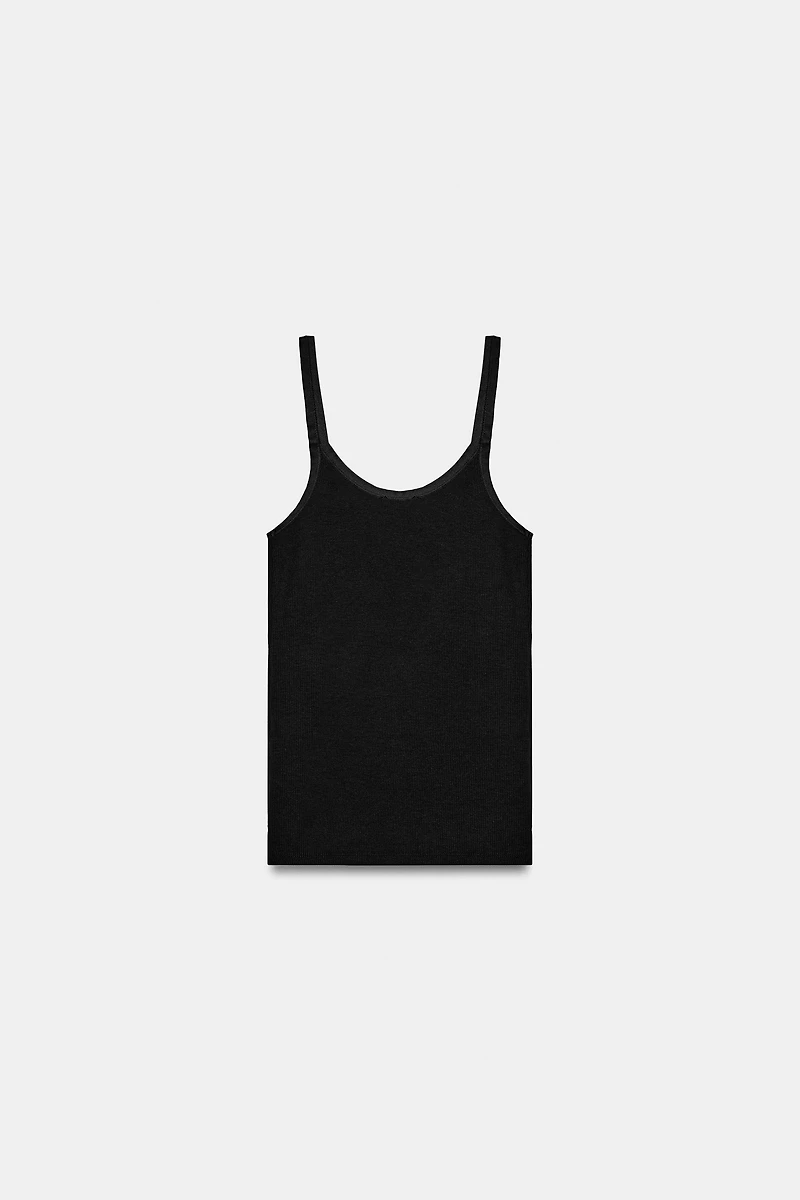 RIBBED STRAP TOP