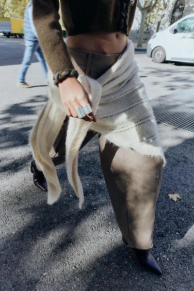 TRIANGULAR OPENWORK SHAWL