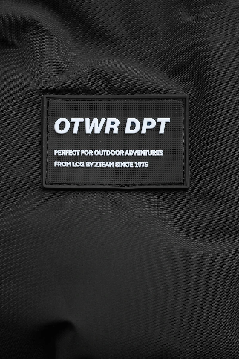 WATER REPELLENT PUFFER COAT WITH LABEL