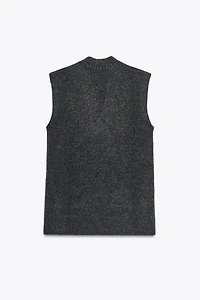 LONG VEST WITH WOOL