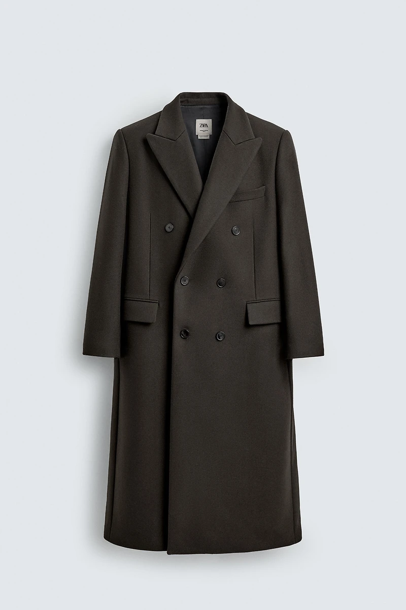 DOUBLE BREASTED WOOL BLEND MANTECO® LIMITED EDITION COAT