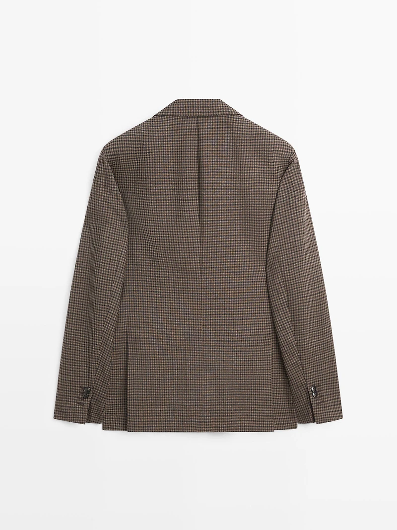 Blazer tailored laine carreaux