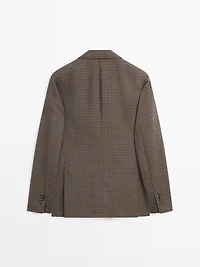 Blazer tailored laine carreaux