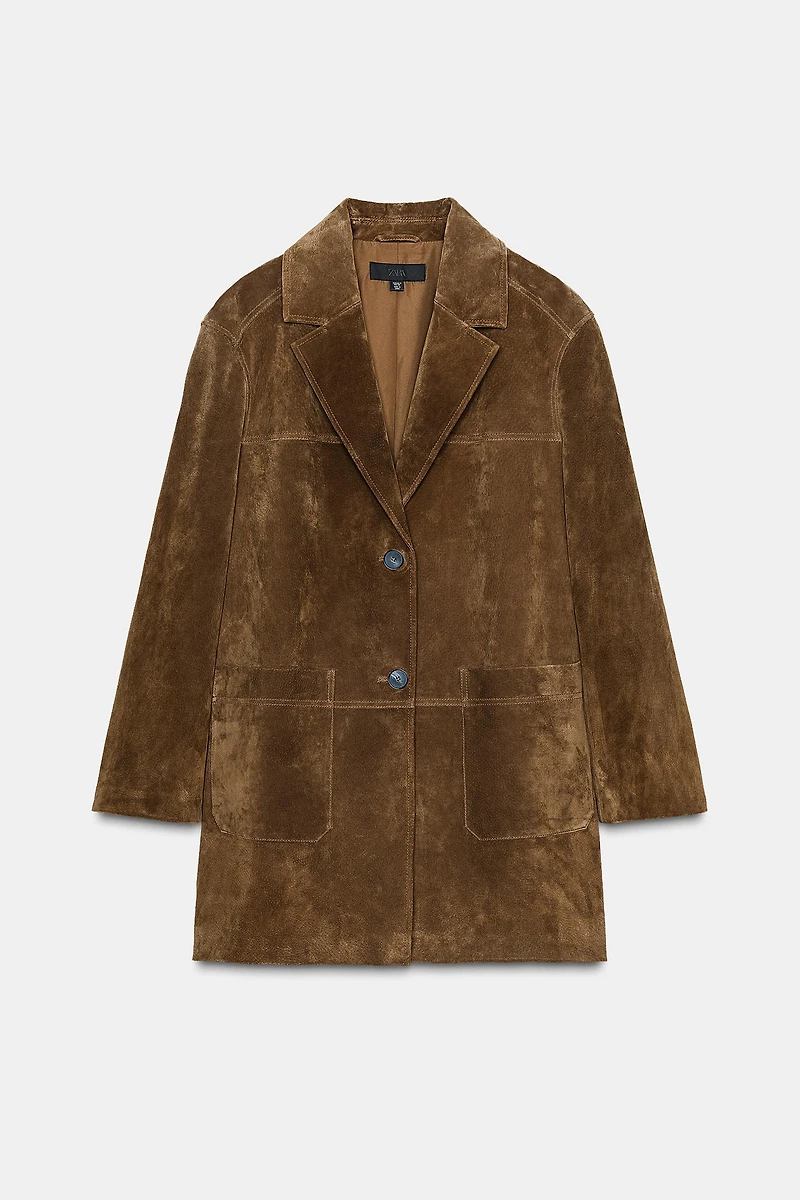 100% LEATHER LONG JACKET