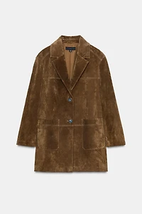 100% LEATHER LONG JACKET