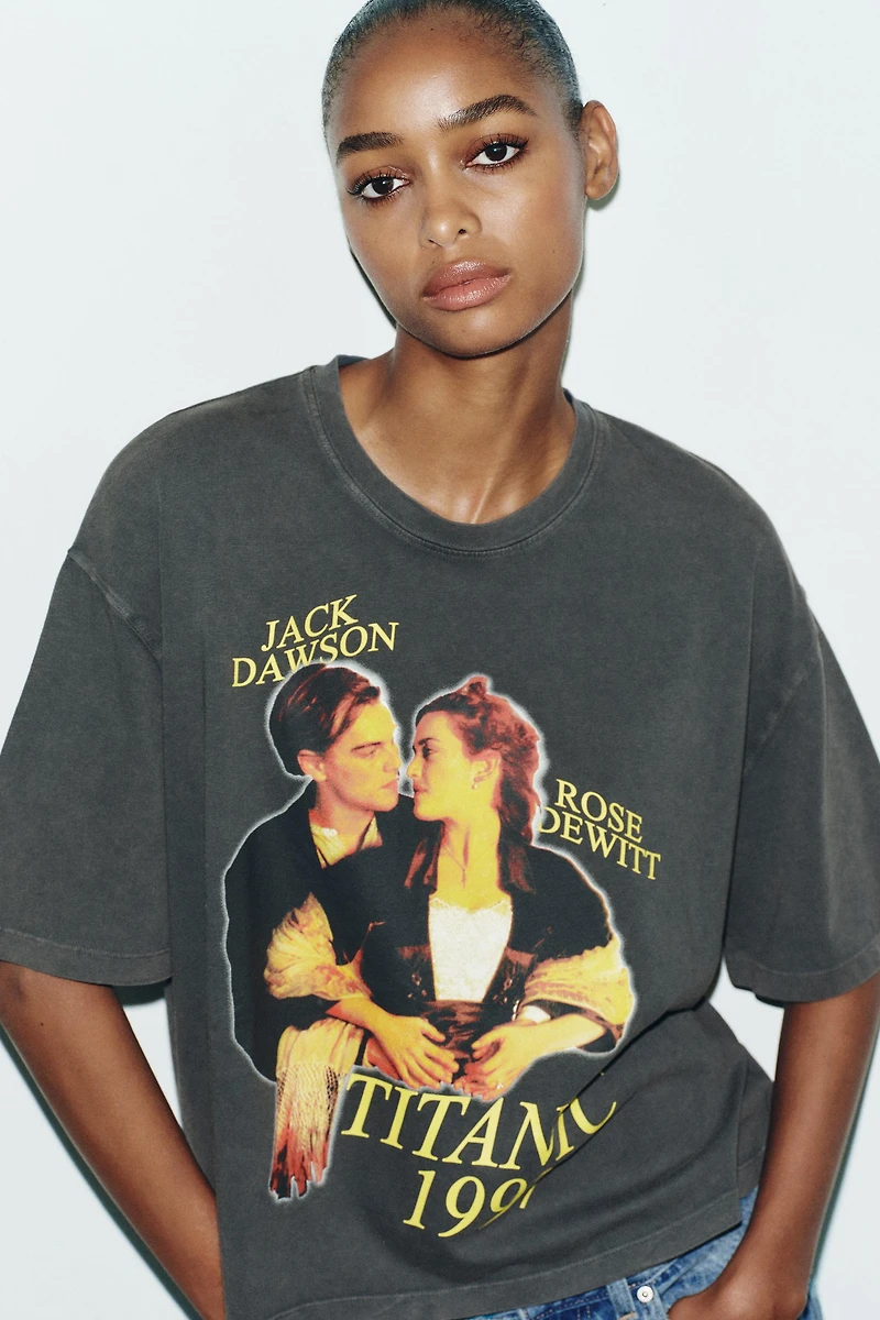 TITANIC WASHED EFFECT T-SHIRT