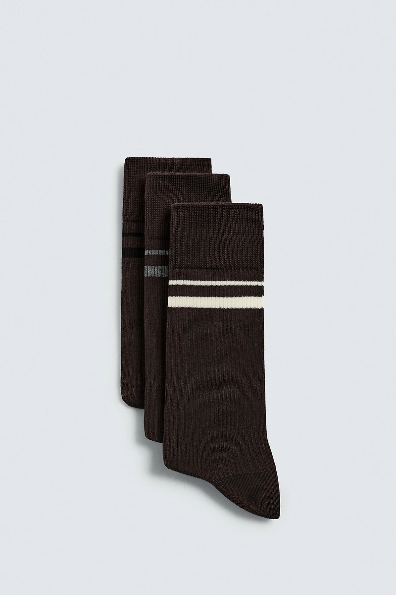 THREE-PACK OF STRIPED SOCKS