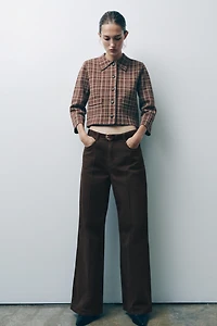 PLAID KNIT CARDIGAN