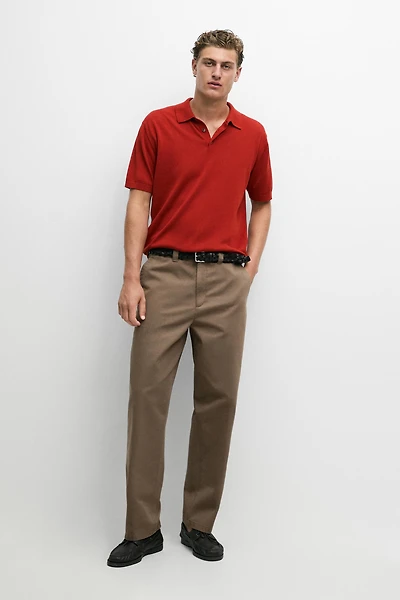 Relaxed fit cotton trousers