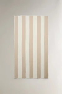 SERVIETTE DE PLAGE VELOURS RAYURES LARGES