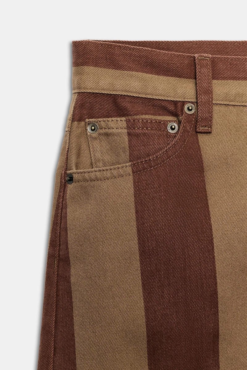 ZW COLLECTION TAPERED HIGH-RISE STRIPED JEANS