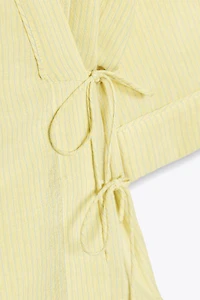 STRIPED KIMONO WITH TIES ZW COLLECTION