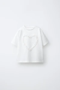 T-SHIRT IMPRIMÉ EN VELOURS BOUCLÉ