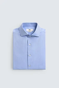 TEXTURED FRENCH CUFF SHIRT