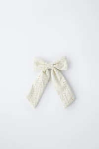BOW CLIP HAIR ELASTIC WITH CUTOUTS