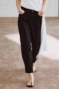 ZW COLLECTION TAPERED MID-RISE JEANS