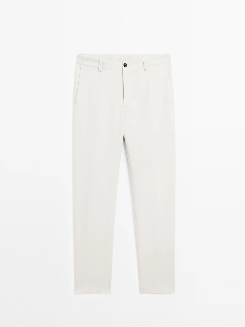 100% linen trousers