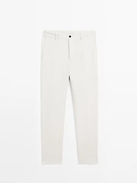 100% linen trousers