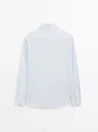 Slim fit 100% cotton double stripe shirt