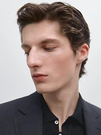 Cool wool blend check suit blazer