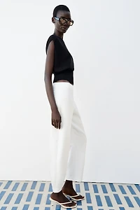 SATIN BARREL PANTS