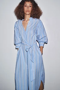 ROBE RAYÉE CEINTURE ZW COLLECTION