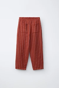 RUSTIC STRIPED LINEN PANTS