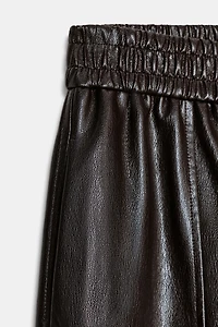 FAUX LEATHER SHORTS
